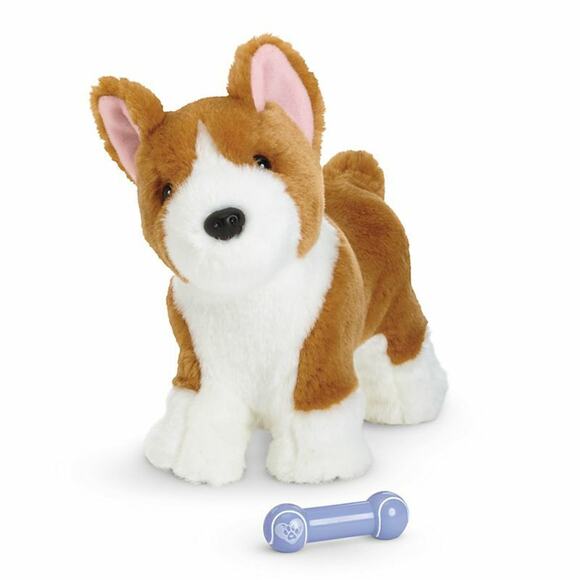 American Girl Corgi Dog Plush Doll Pet Puppy Toy & Bone Magnetic Holds Gift Bag - Picture 7 of 9